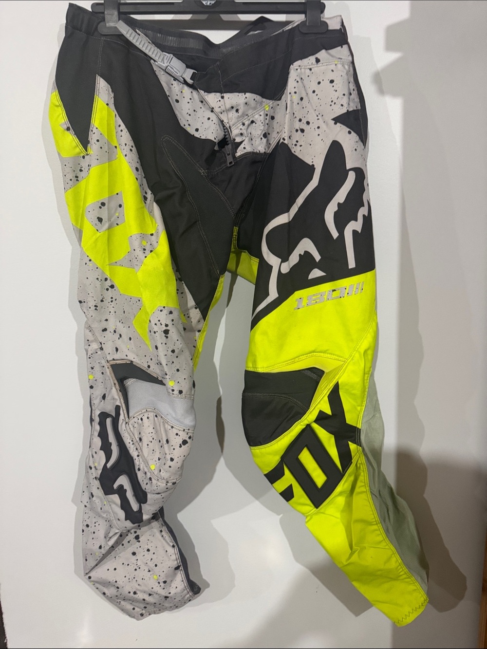 Fox Neon Yellow & Gray Mens Motocross Pants